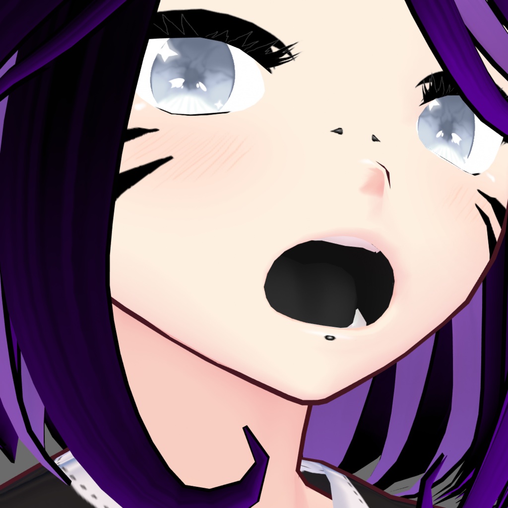 VRoid Black Mouth/Tongue