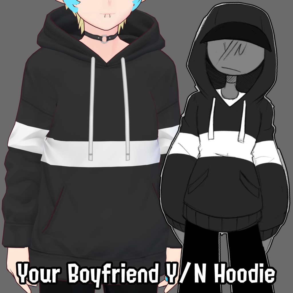 Your Boyfriend] Y/N VRoid Hoodie - STARDUZT Graphics - BOOTH