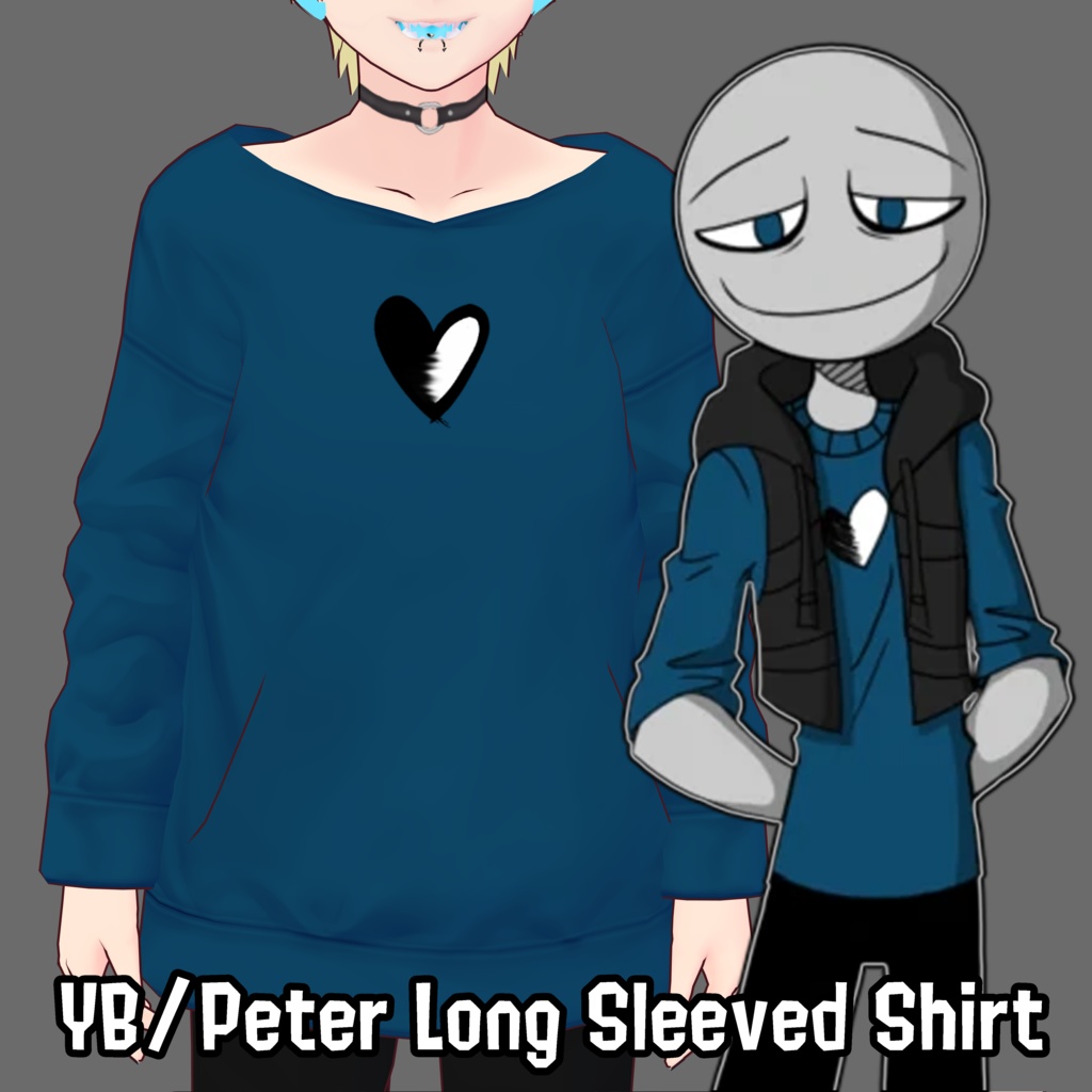 Your Boyfriend] YB/Peter VRoid Long Sleeved Shirt - STARDUZT Graphics -  BOOTH