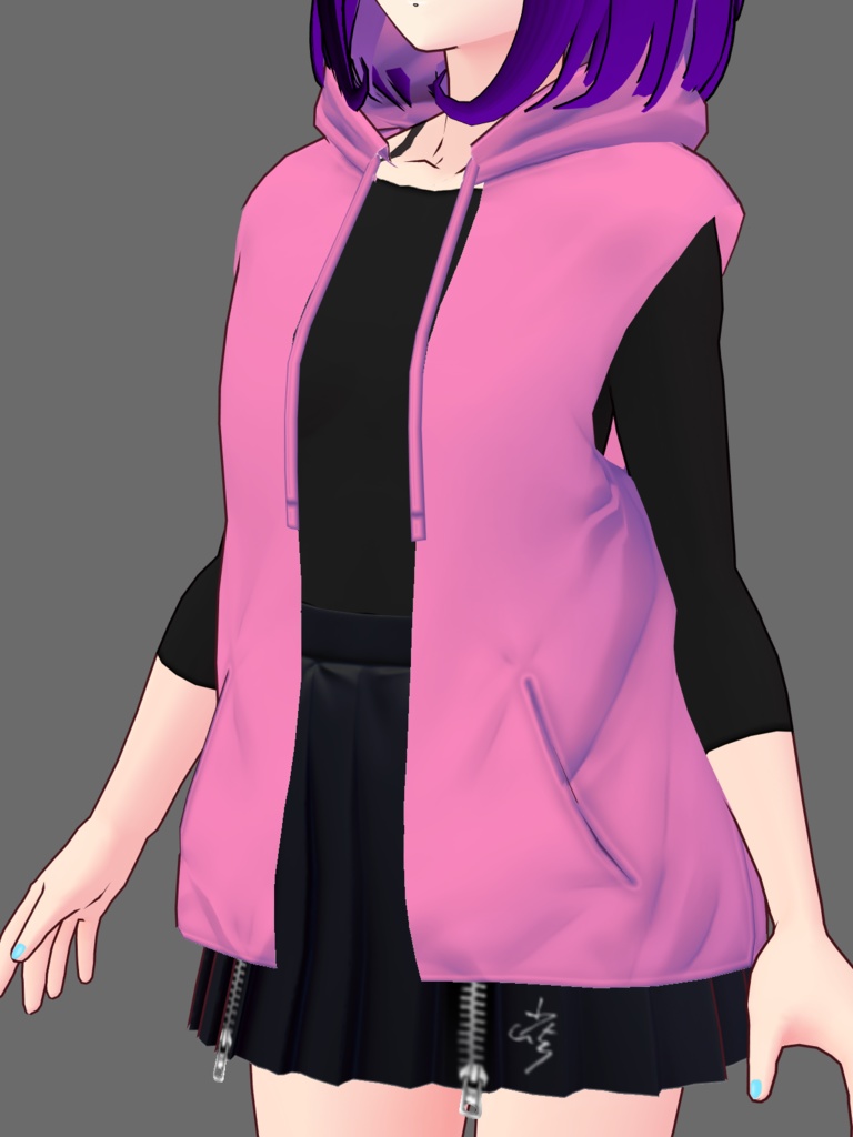 VRoid Vest Hoodie (15 Colors!)