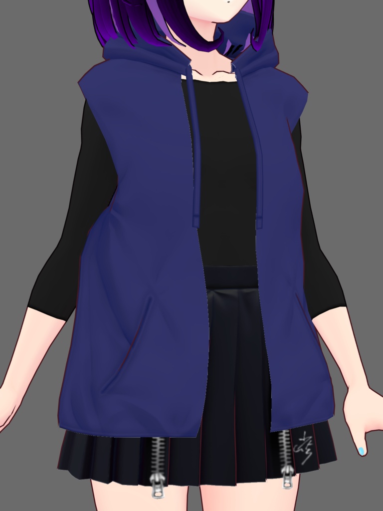 VRoid Vest Hoodie (15 Colors!)