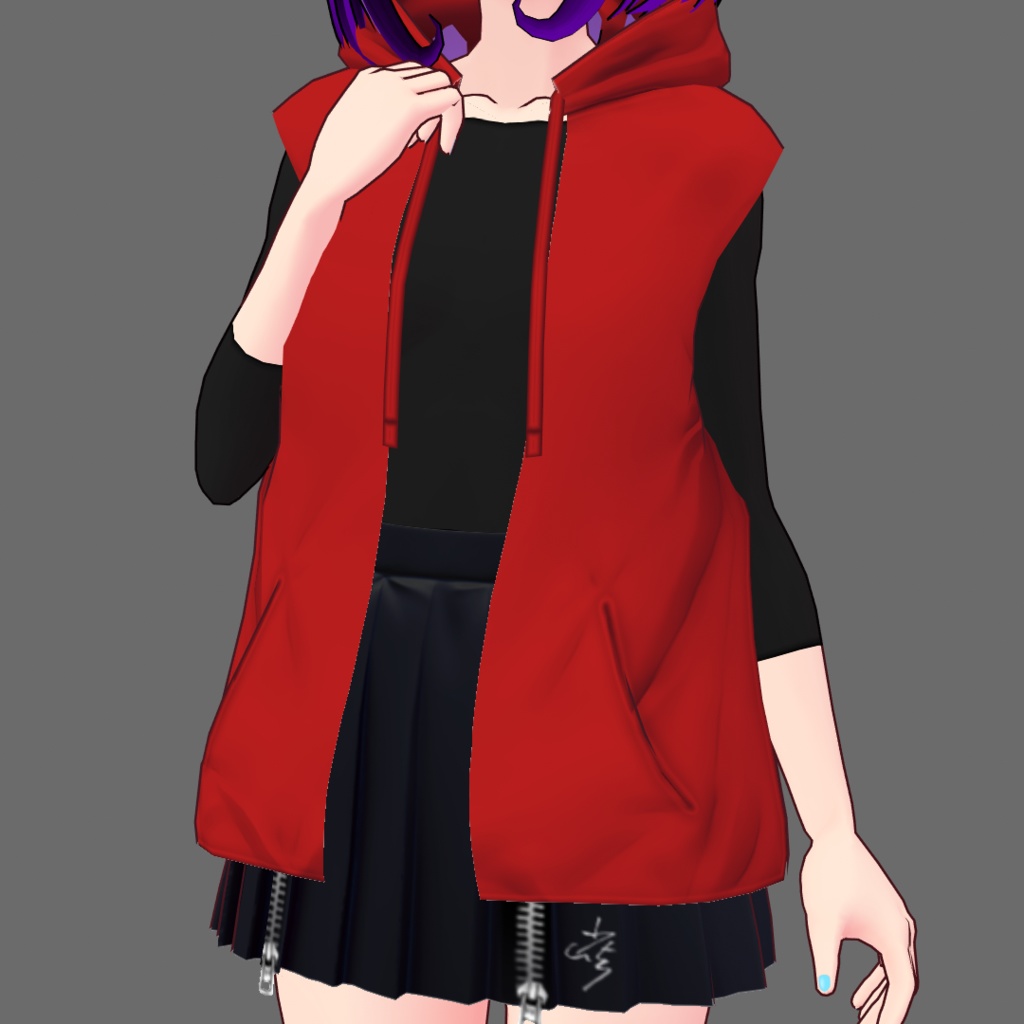 VRoid Vest Hoodie (15 Colors!)