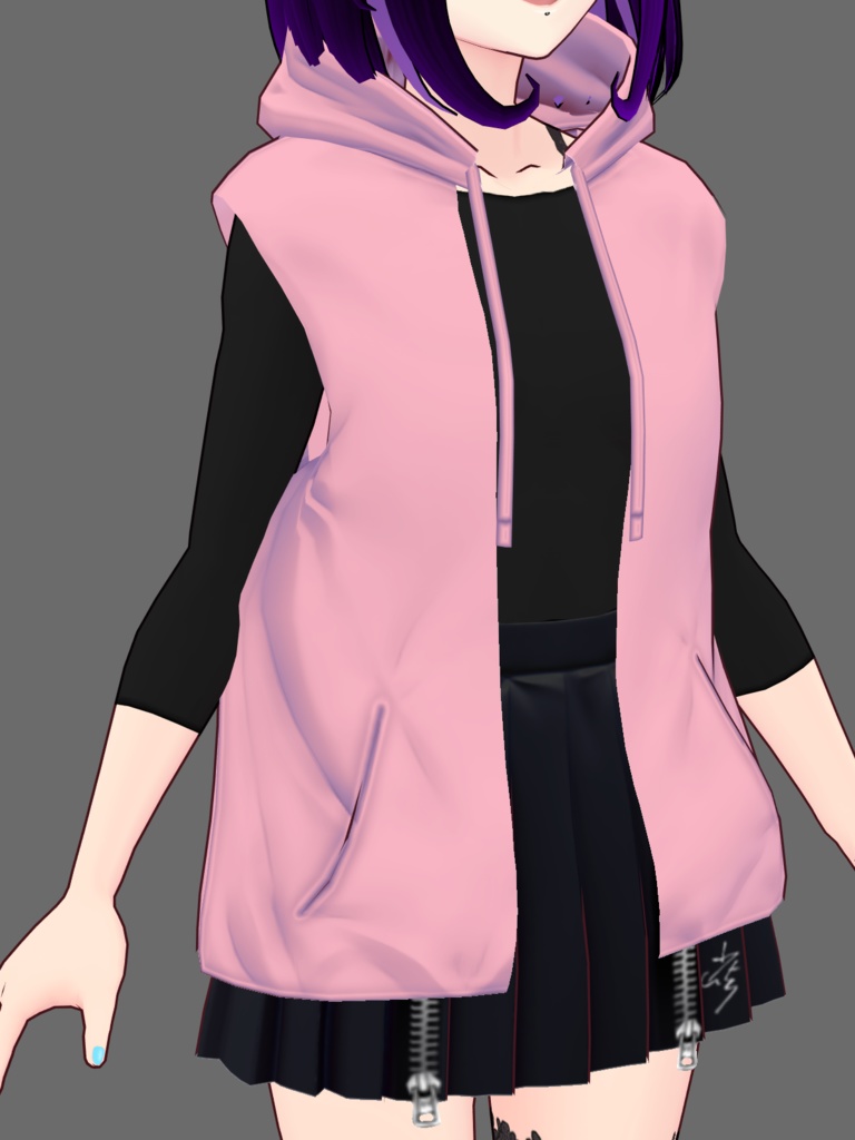 VRoid Vest Hoodie (15 Colors!)