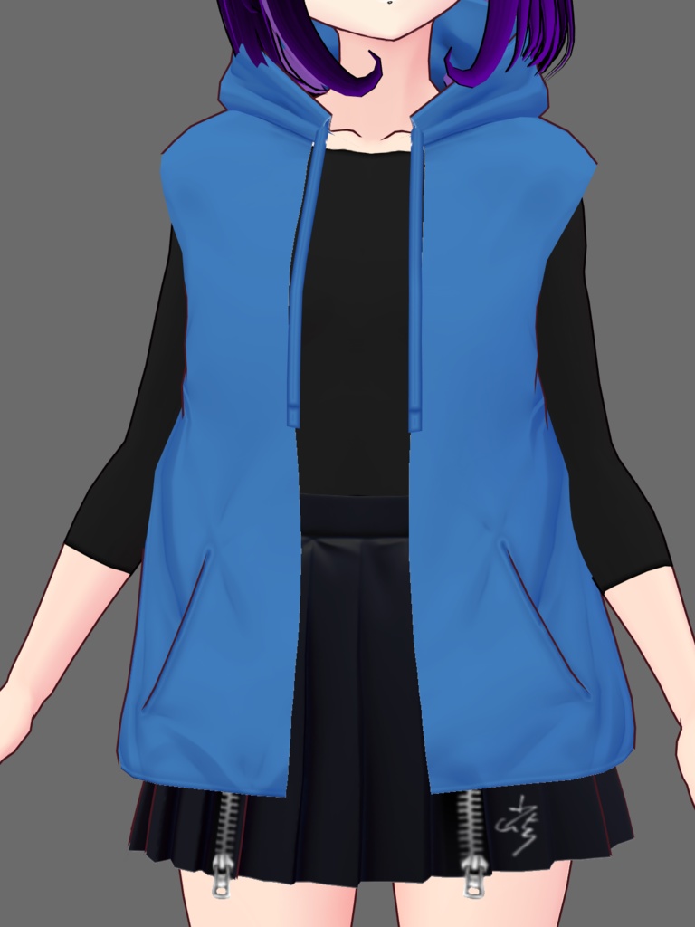 VRoid Vest Hoodie (15 Colors!)