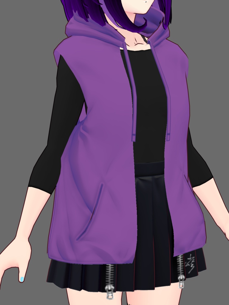 VRoid Vest Hoodie (15 Colors!)