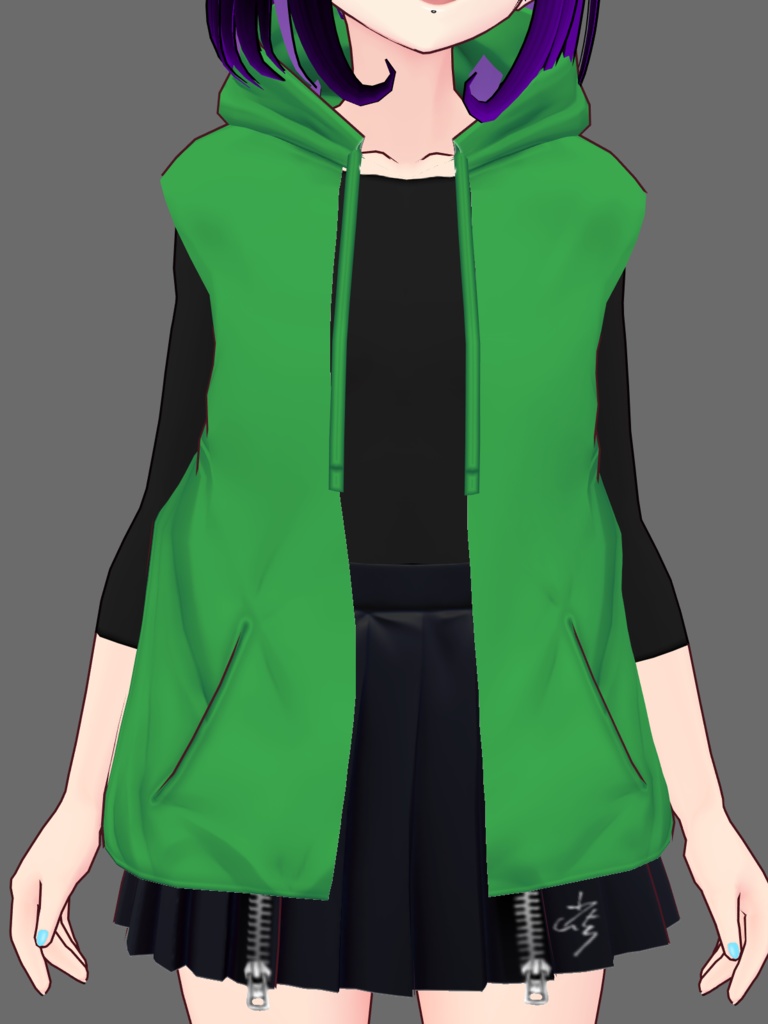VRoid Vest Hoodie (15 Colors!)