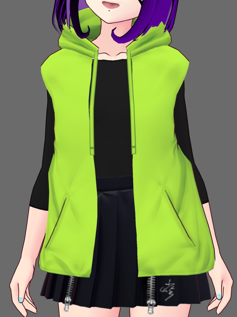 VRoid Vest Hoodie (15 Colors!)