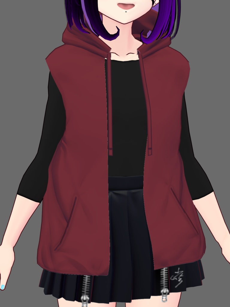 VRoid Vest Hoodie (15 Colors!)