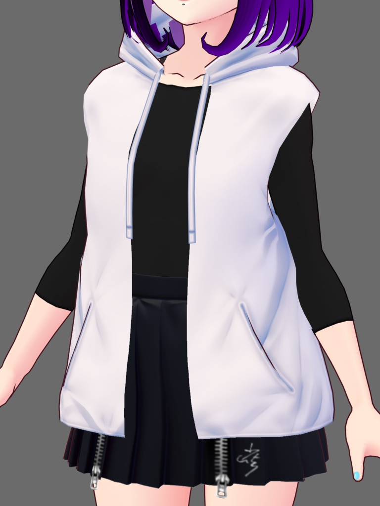 VRoid Vest Hoodie (15 Colors!)