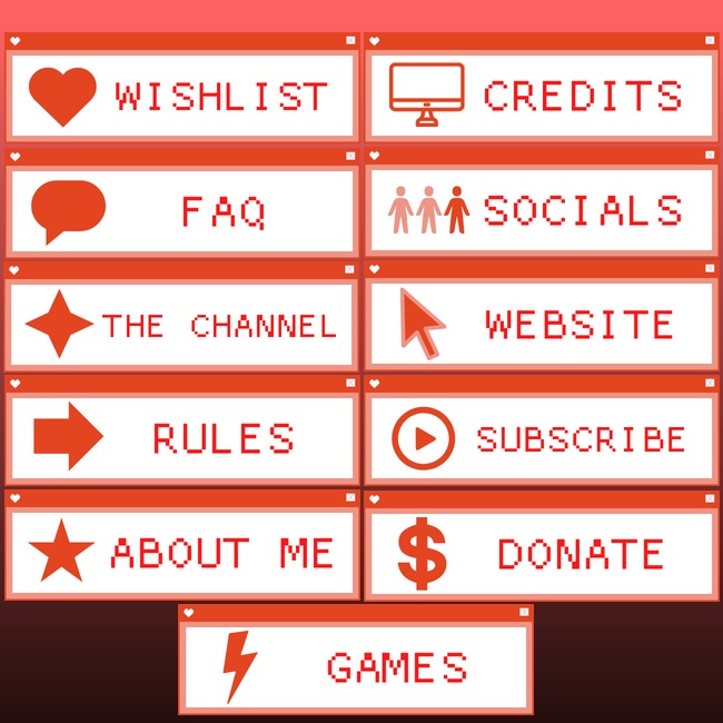 Basic Colored Twitch Panels