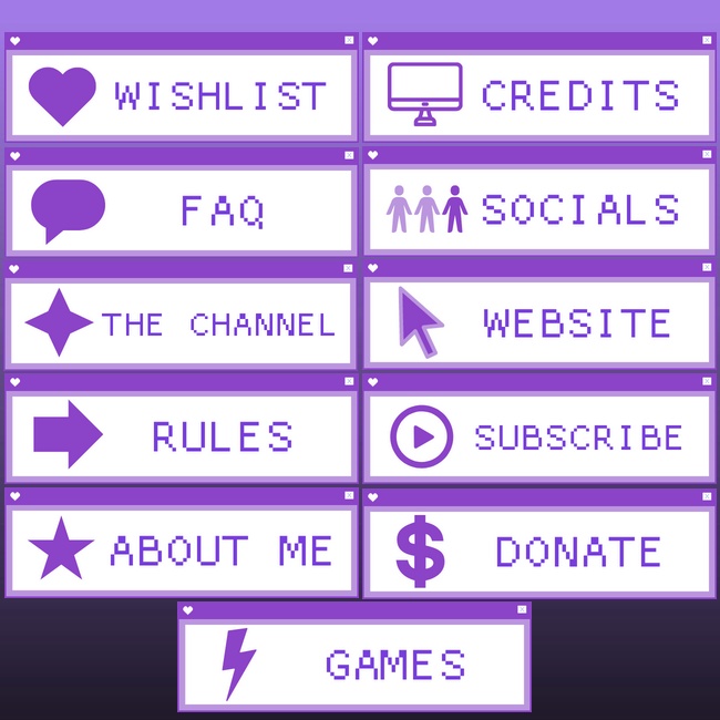 Basic Colored Twitch Panels