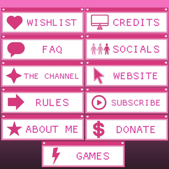 Basic Colored Twitch Panels