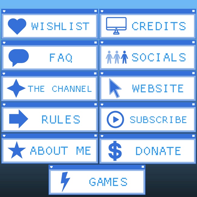 Basic Colored Twitch Panels