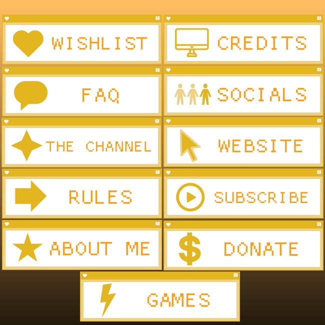 Basic Colored Twitch Panels