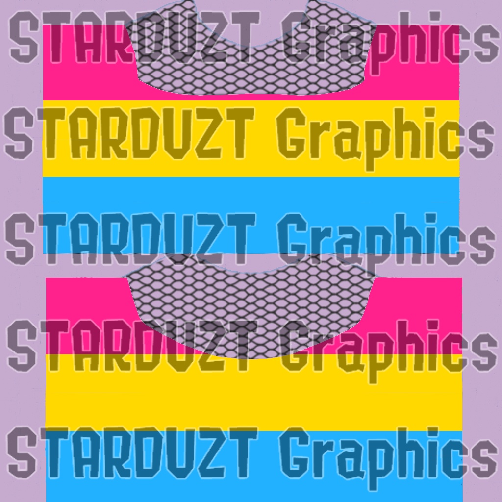 VRoid Pansexual/Panromantic Fishnet Crop-top