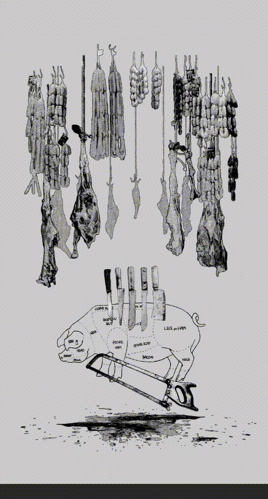 【APNG有】ゆらゆら精肉店【画像素材】