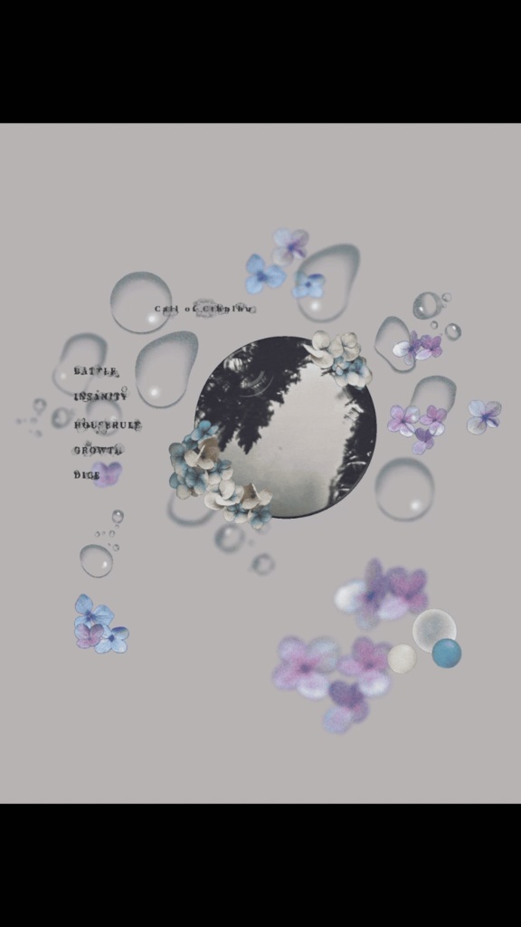 【PNG+GIF素材】あじさいとつやつやドロップ