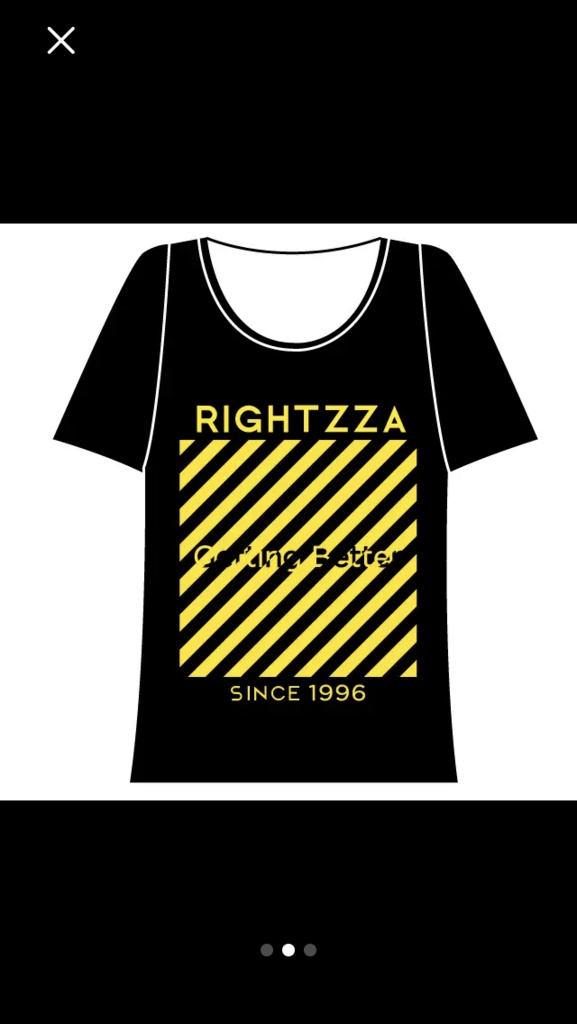 【SALE】RIGHTTZA T斜線(白/黒)