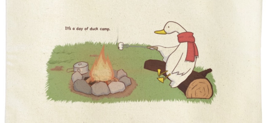 アヒルのキャンプ - トートバッグ