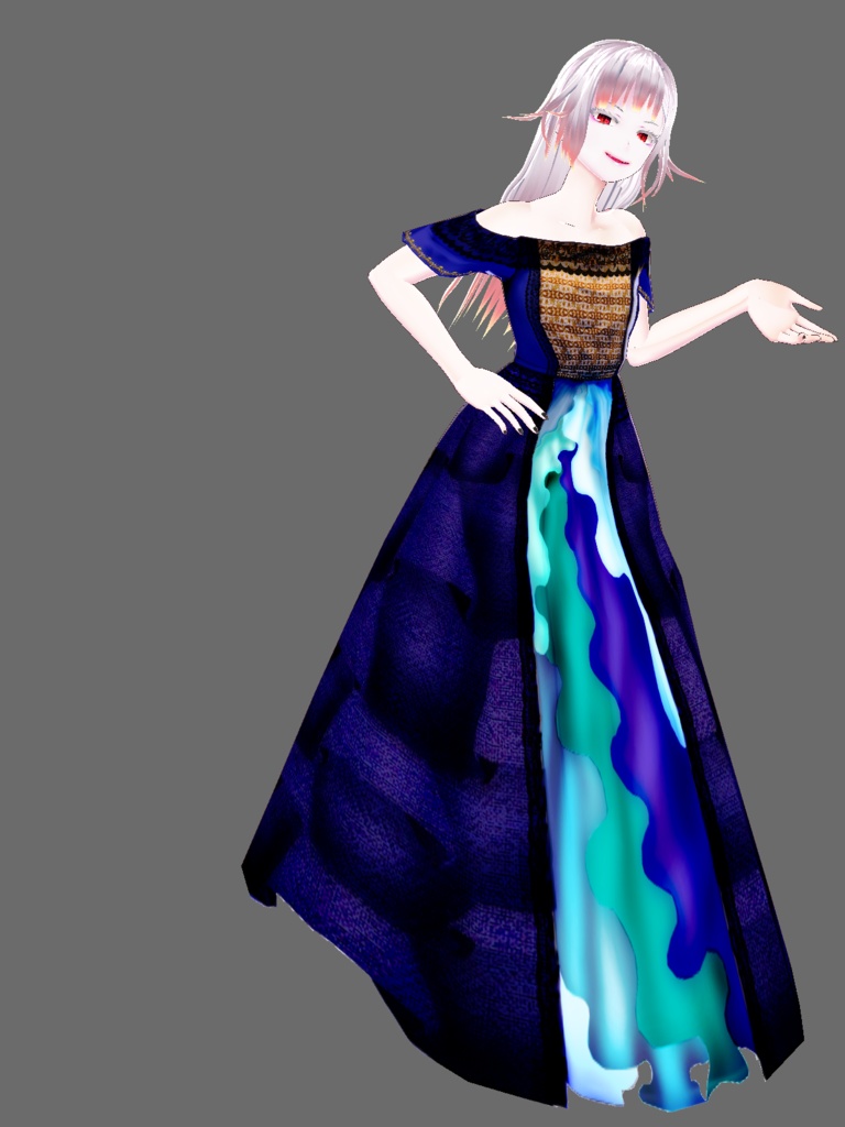 Cute blue dress with frills