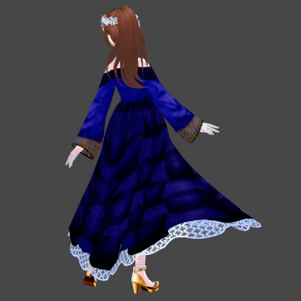 Cute blue dress with frills