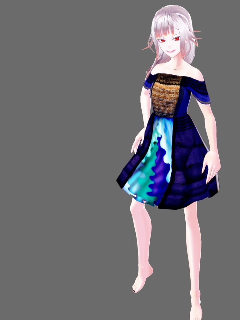 Cute blue dress with frills