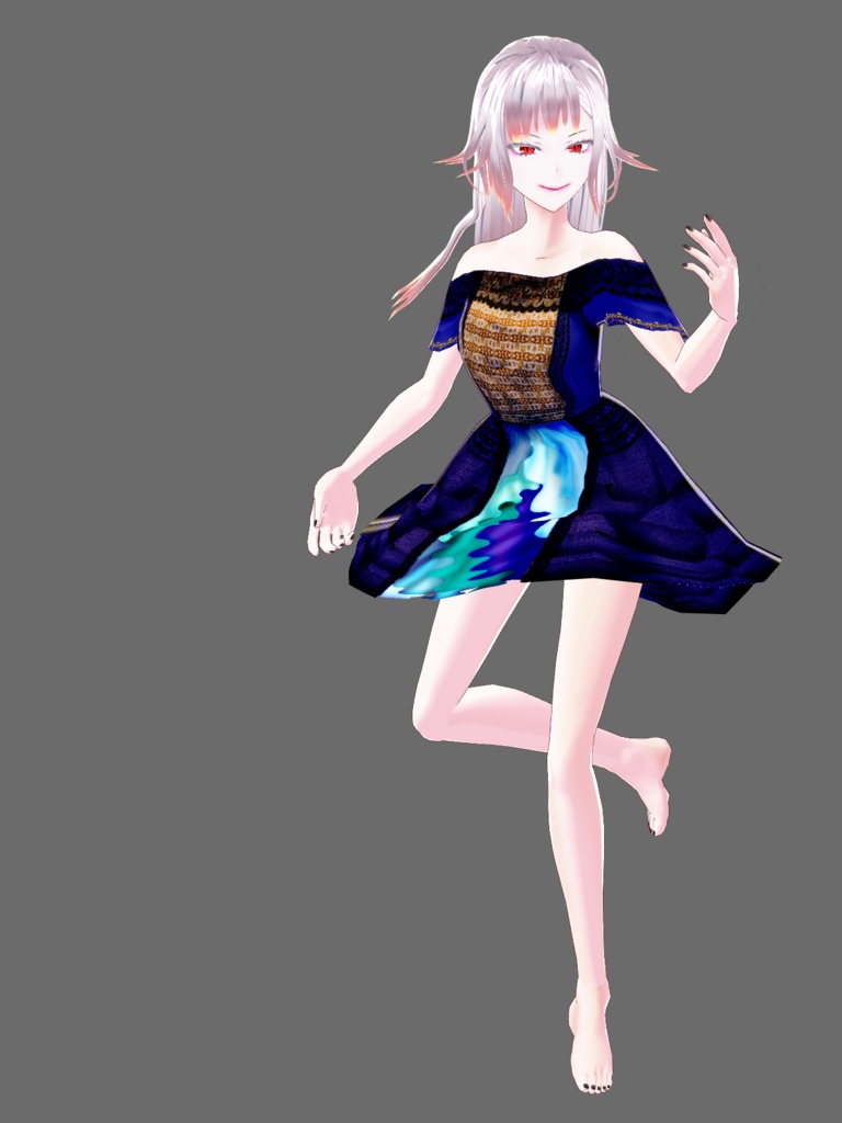 Cute blue dress with frills