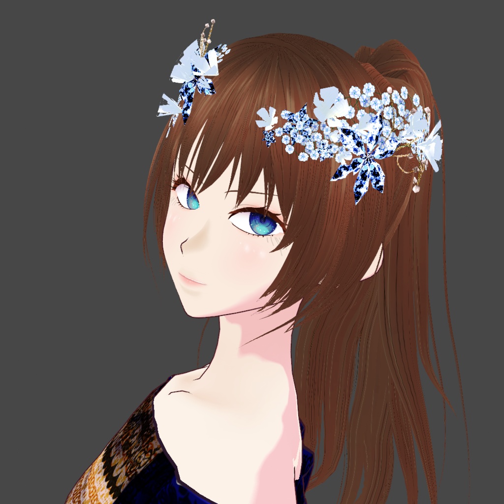 Cute blue dress with frills