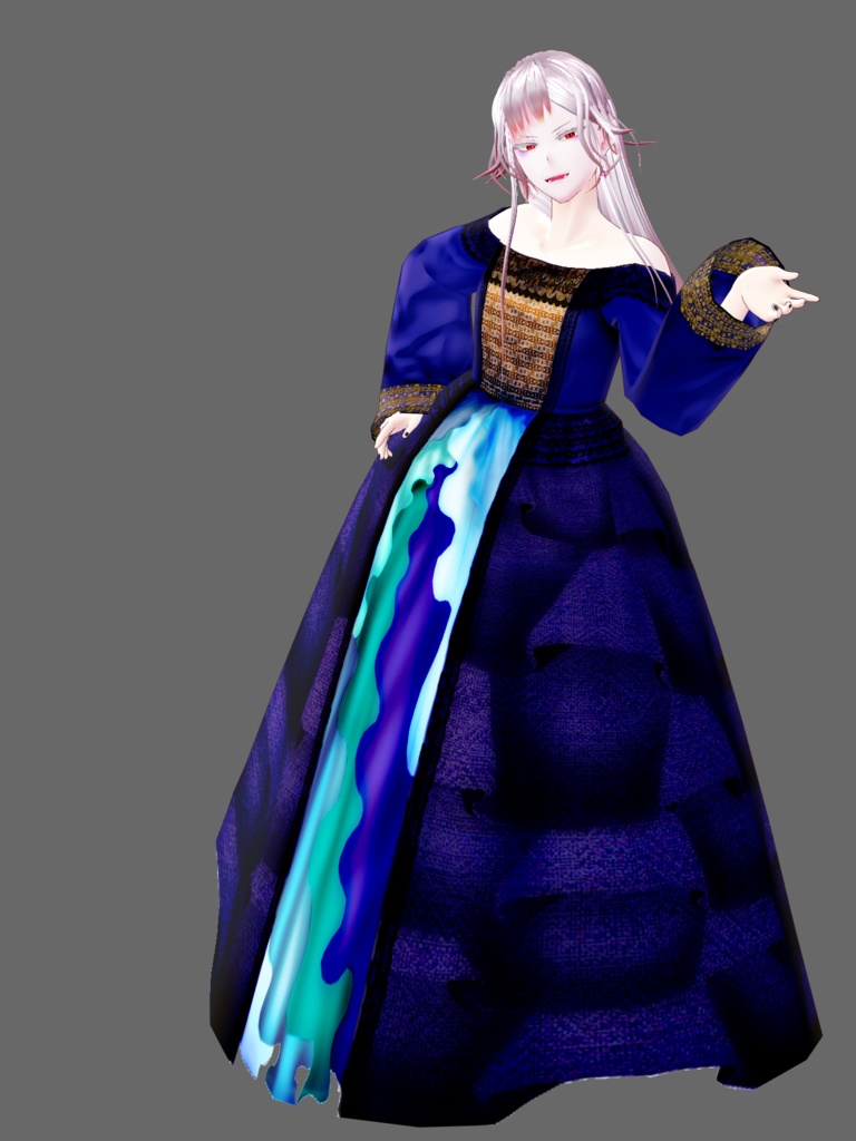 Cute blue dress with frills