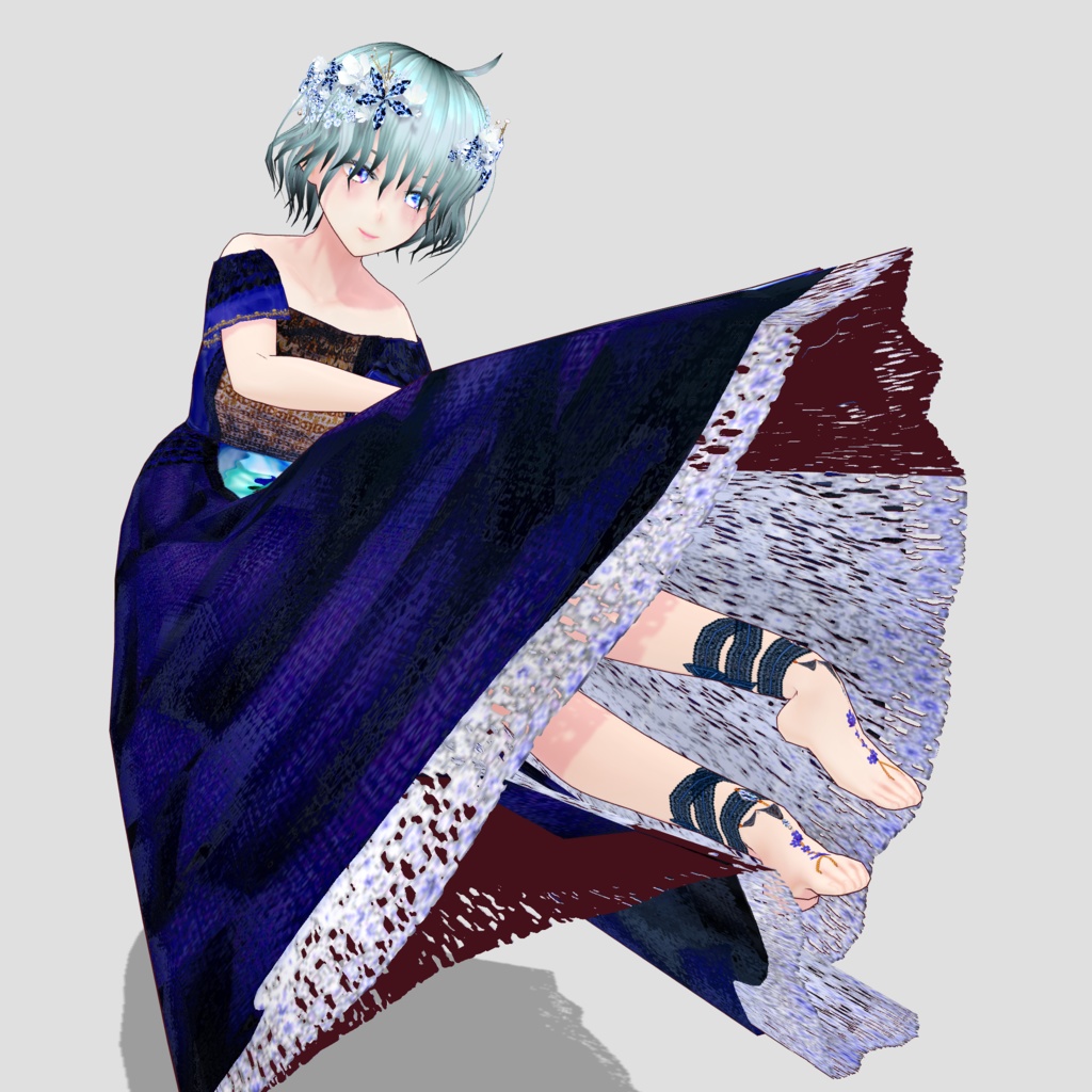 Cute blue dress with frills