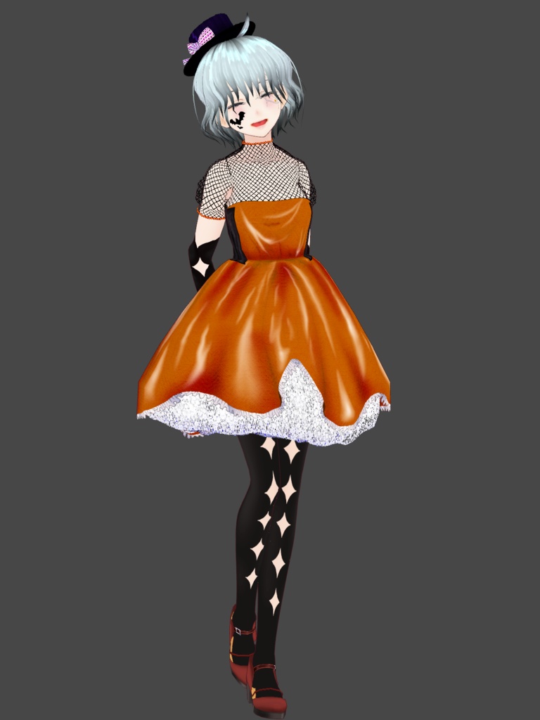 【VRoid】Happy Halloween☆Cute dress with lace fabric