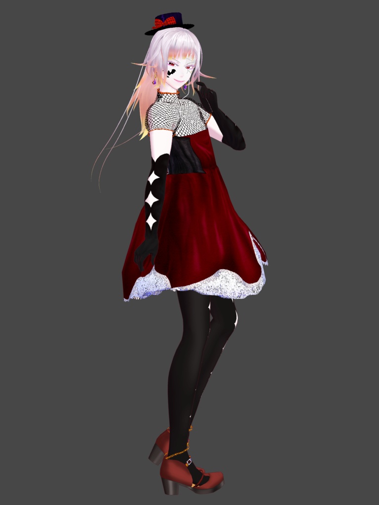 【VRoid】Happy Halloween☆Cute dress with lace fabric