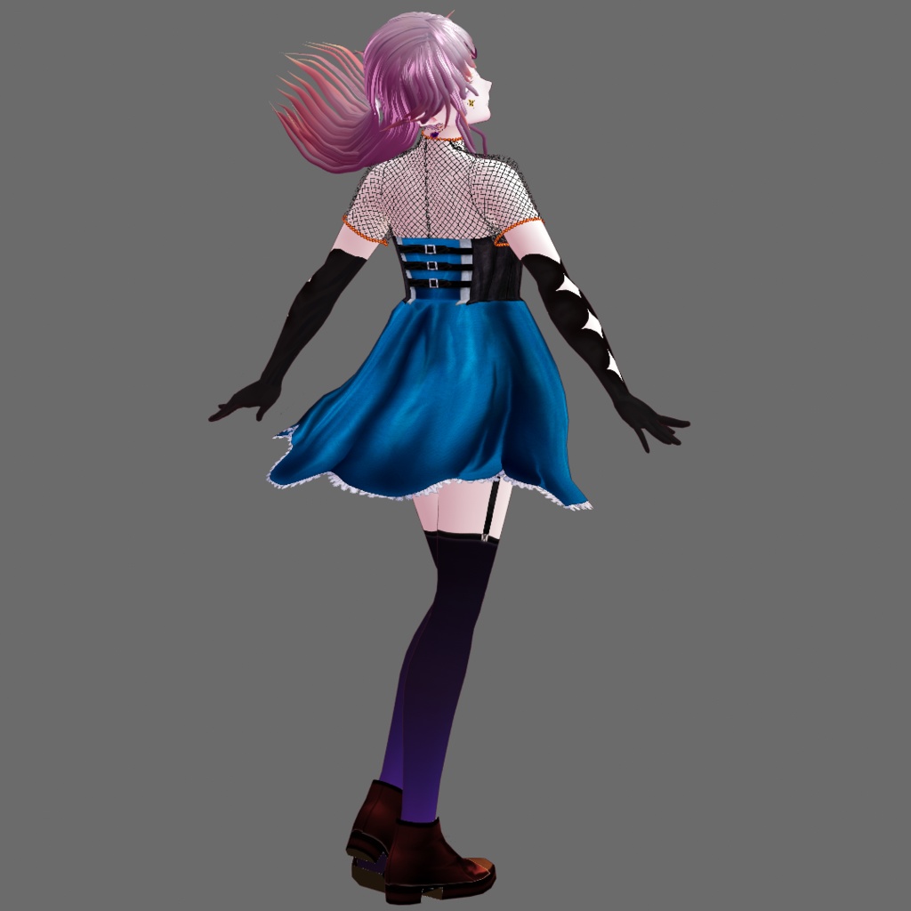 【VRoid】Happy Halloween☆Cute dress with lace fabric