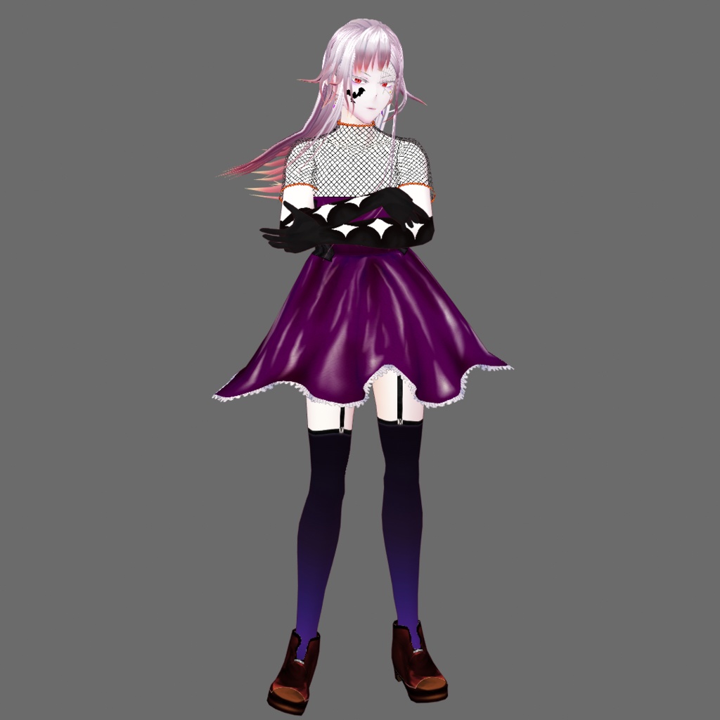 【VRoid】Happy Halloween☆Cute dress with lace fabric