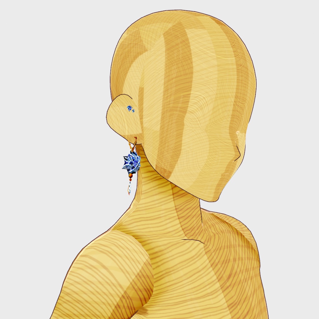 【VRoid】オーナメント風ピアス(Winter ornament)