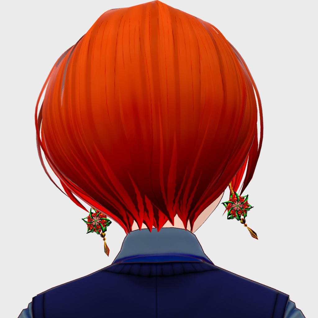 【VRoid】オーナメント風ピアス(Winter ornament)