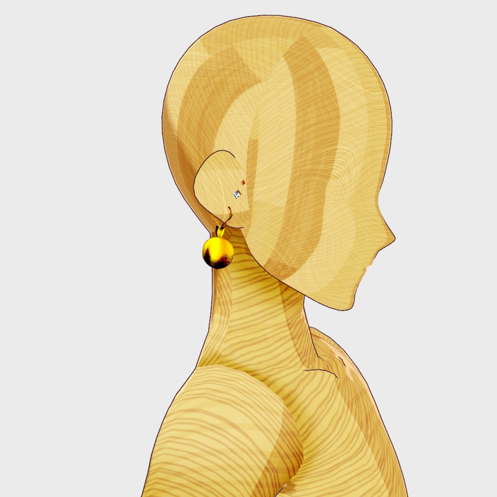 【VRoid】オーナメント風ピアス(Winter ornament)