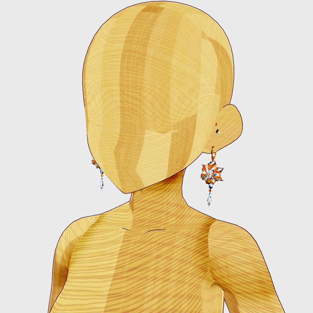 【VRoid】オーナメント風ピアス(Winter ornament)