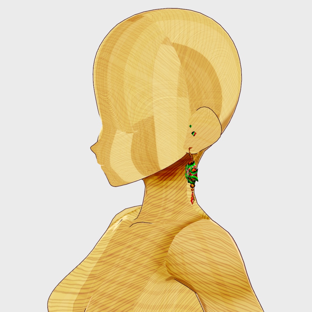 【VRoid】オーナメント風ピアス(Winter ornament)