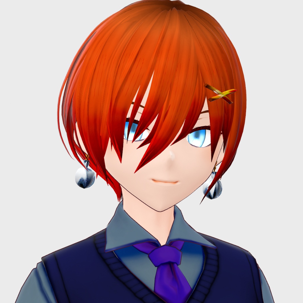 【VRoid】オーナメント風ピアス(Winter ornament)