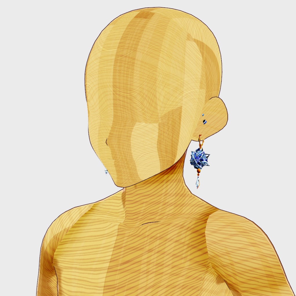 【VRoid】オーナメント風ピアス(Winter ornament)