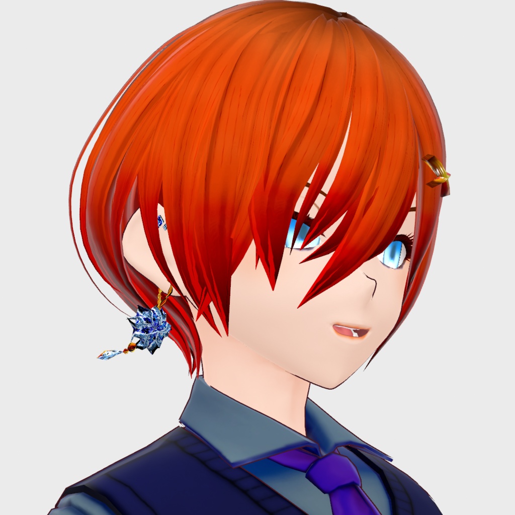 【VRoid】オーナメント風ピアス(Winter ornament)