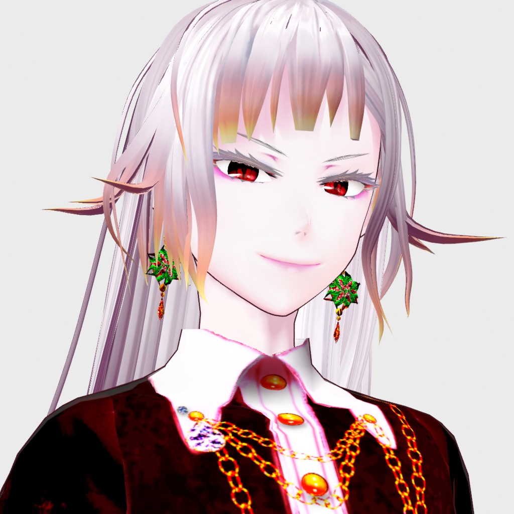 【VRoid】オーナメント風ピアス(Winter ornament)