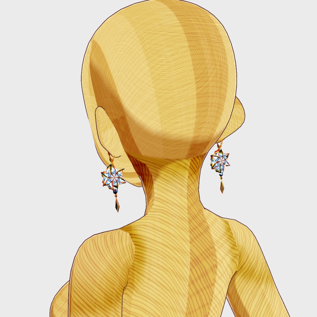 【VRoid】オーナメント風ピアス(Winter ornament)