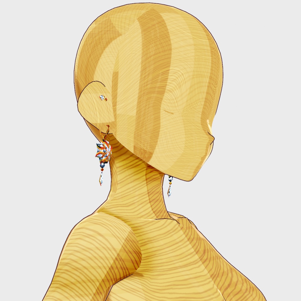 【VRoid】オーナメント風ピアス(Winter ornament)