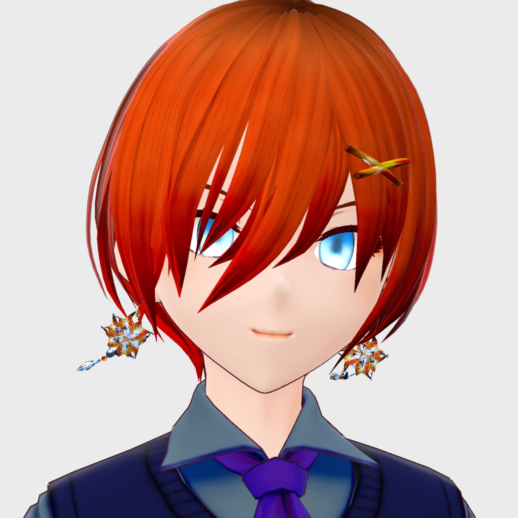 【VRoid】オーナメント風ピアス(Winter ornament)