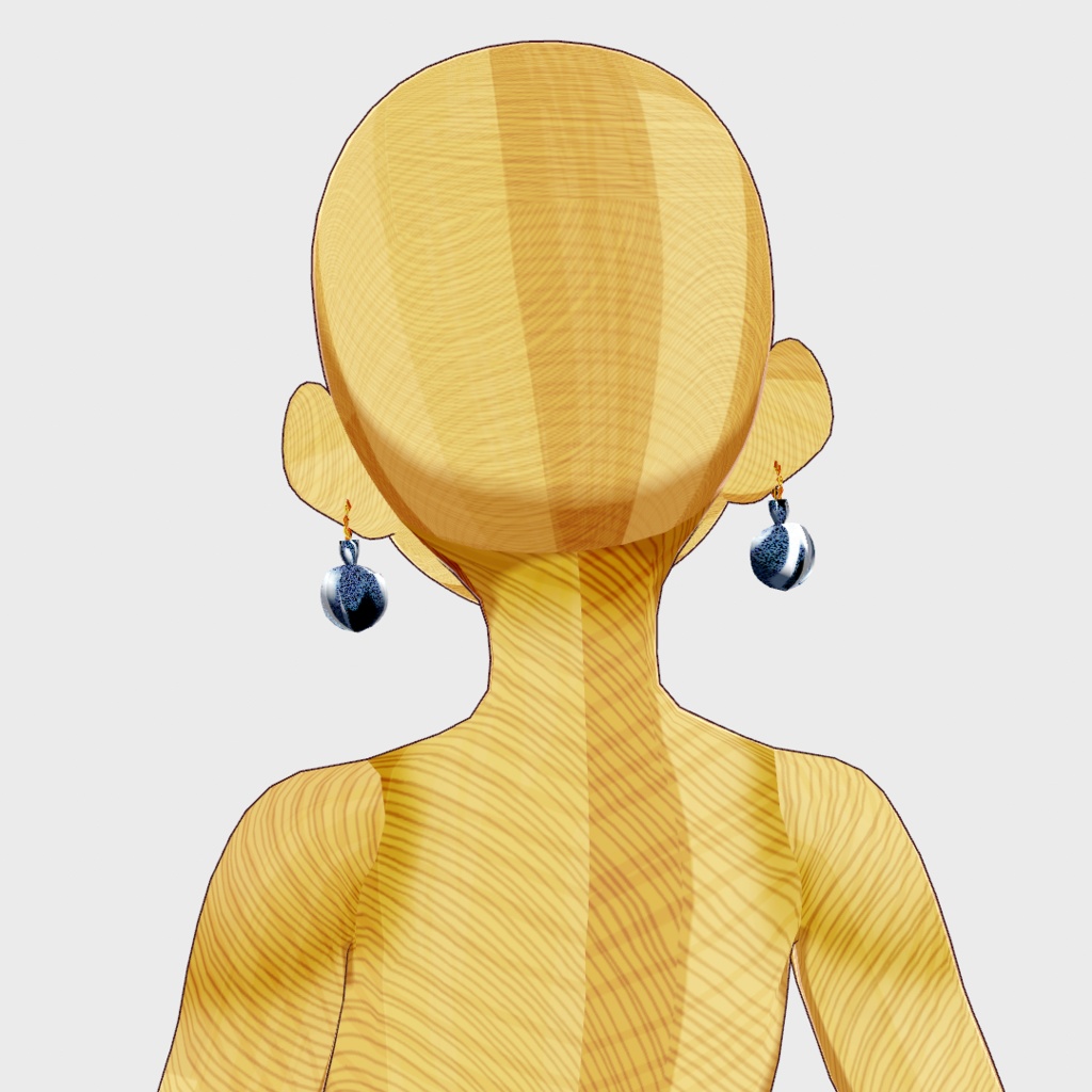 【VRoid】オーナメント風ピアス(Winter ornament)