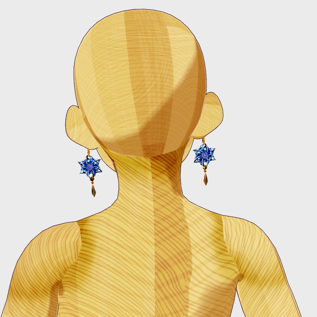 【VRoid】オーナメント風ピアス(Winter ornament)