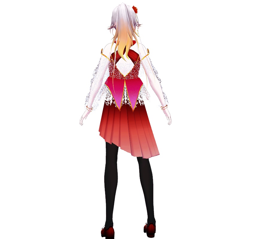 【無料あり/VRoid】トータルコーディネートGarnet Flower【一周年記念】