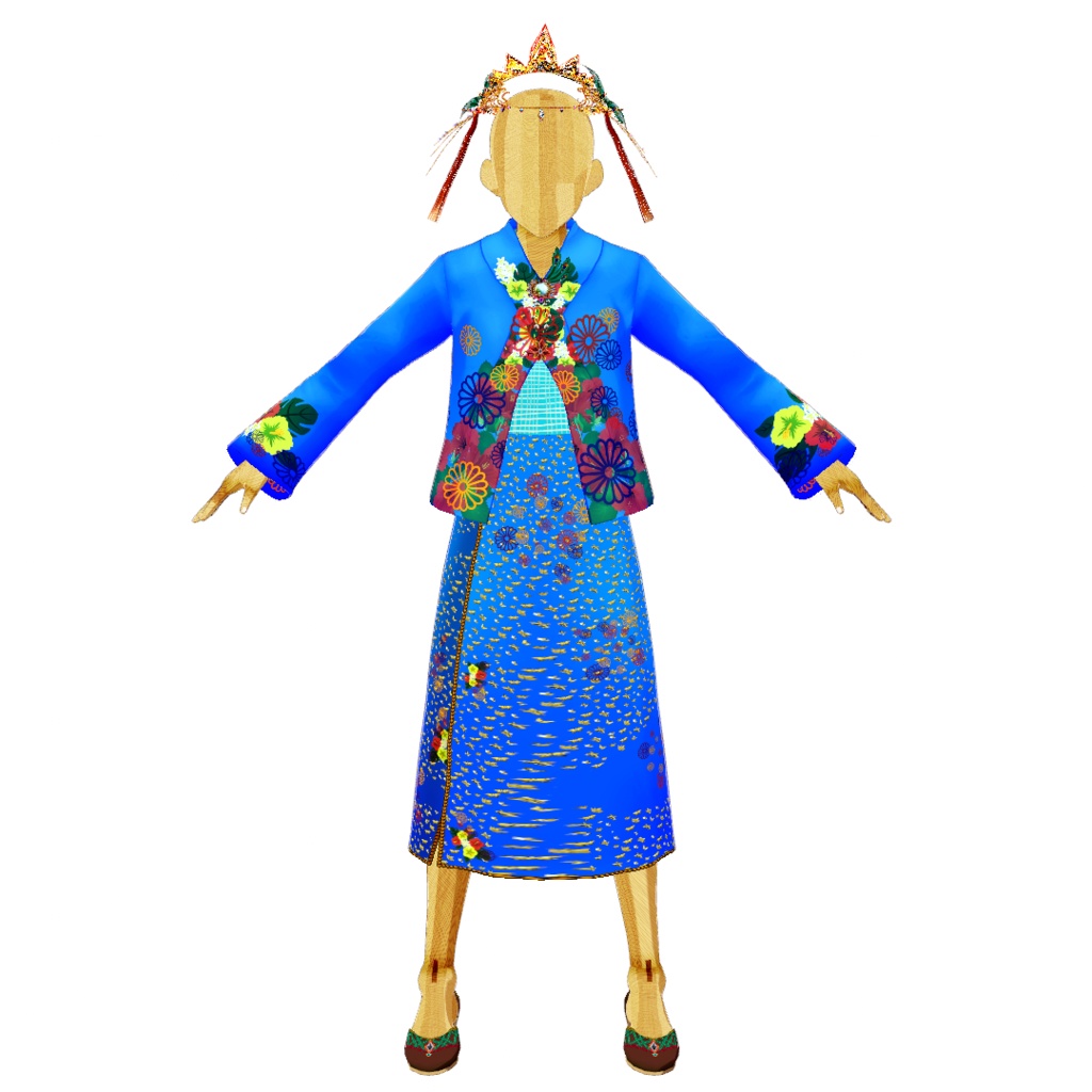 【無料あり】なんちゃって民族衣装風・熱帯気候セット【VRoid】